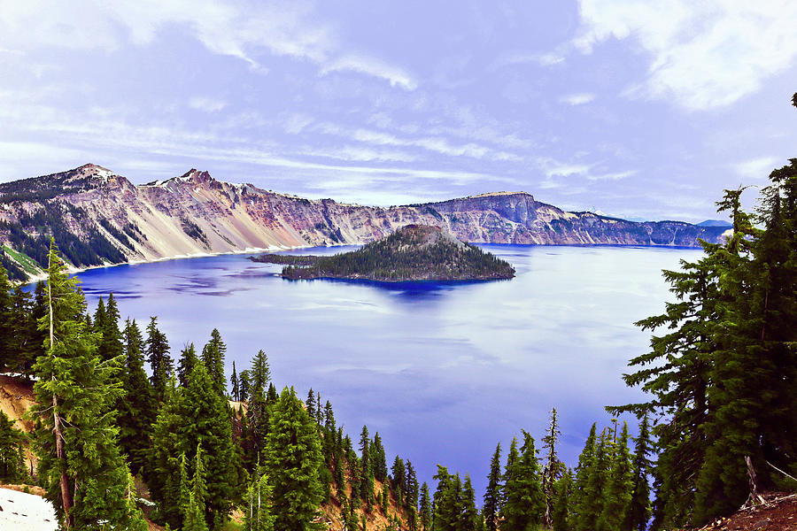 Wizard Island Crater Lake Oregon Photograph by Joyce Dickens