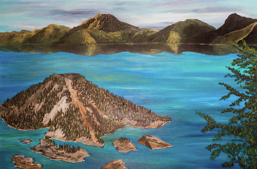 Wizard Island Painting by Patricia Gould