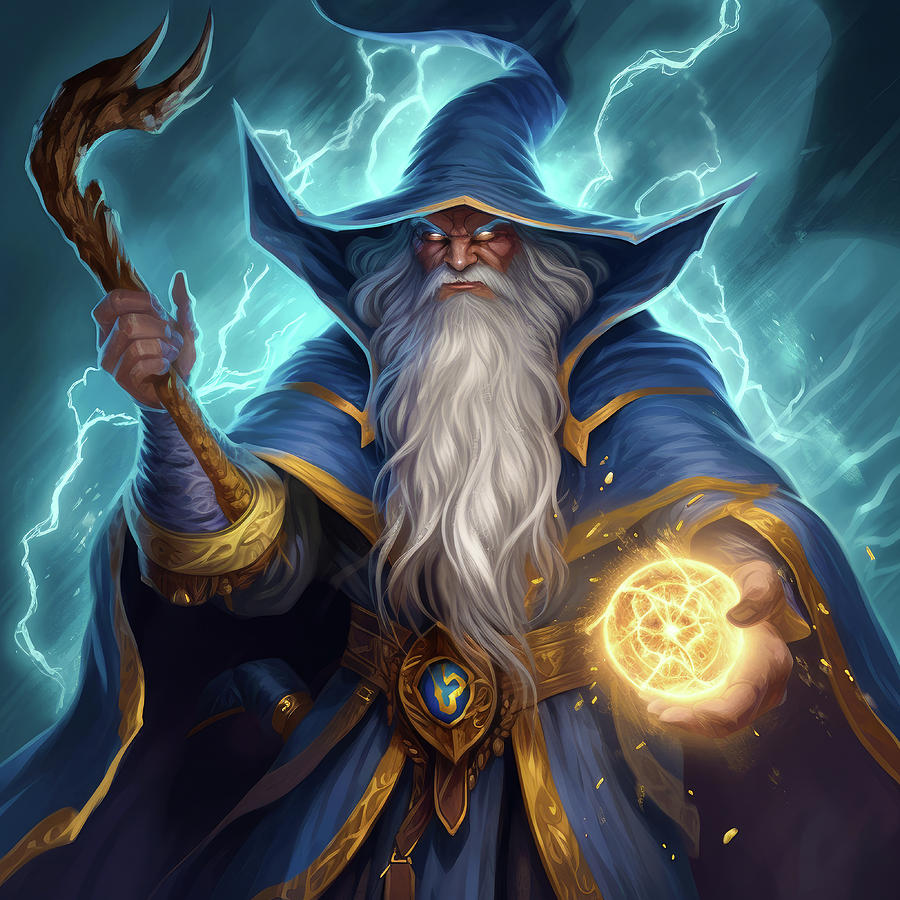 Wizard of Wind and Storm 01 Digital Art by Matthias Hauser