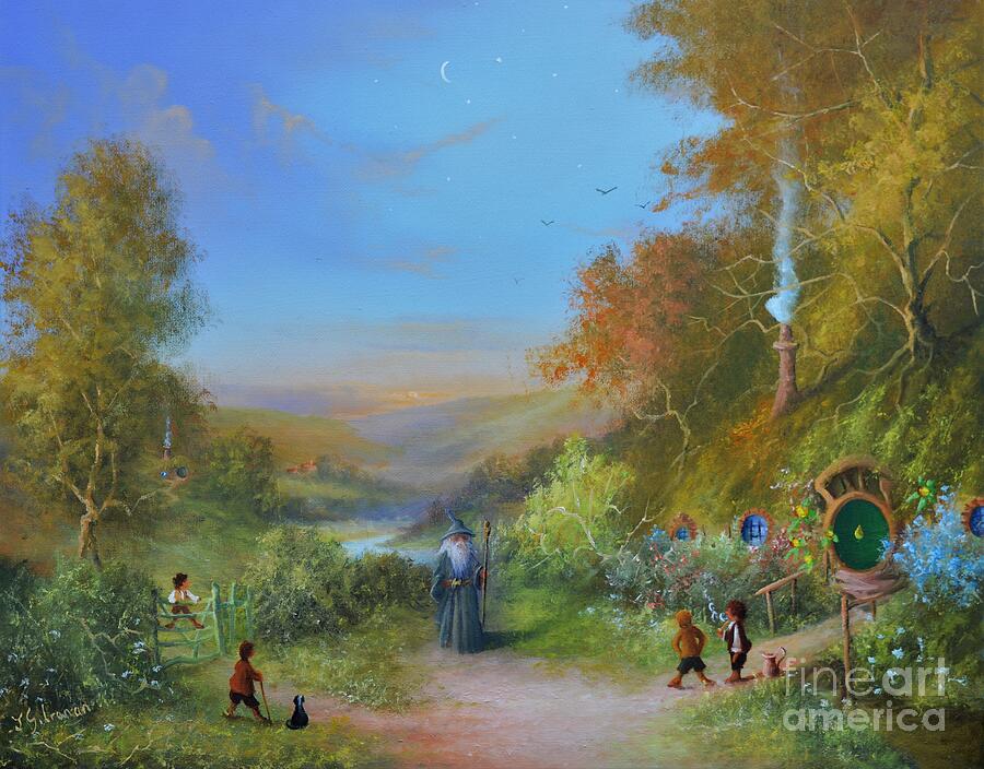 The Lord Of The Rings Painting - A Visit From The Wizard by Joe Gilronan