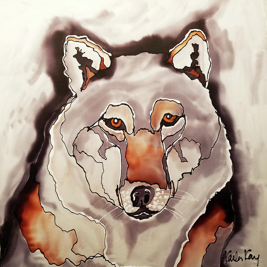 Wolf Painting by Karla Kay Benjamin