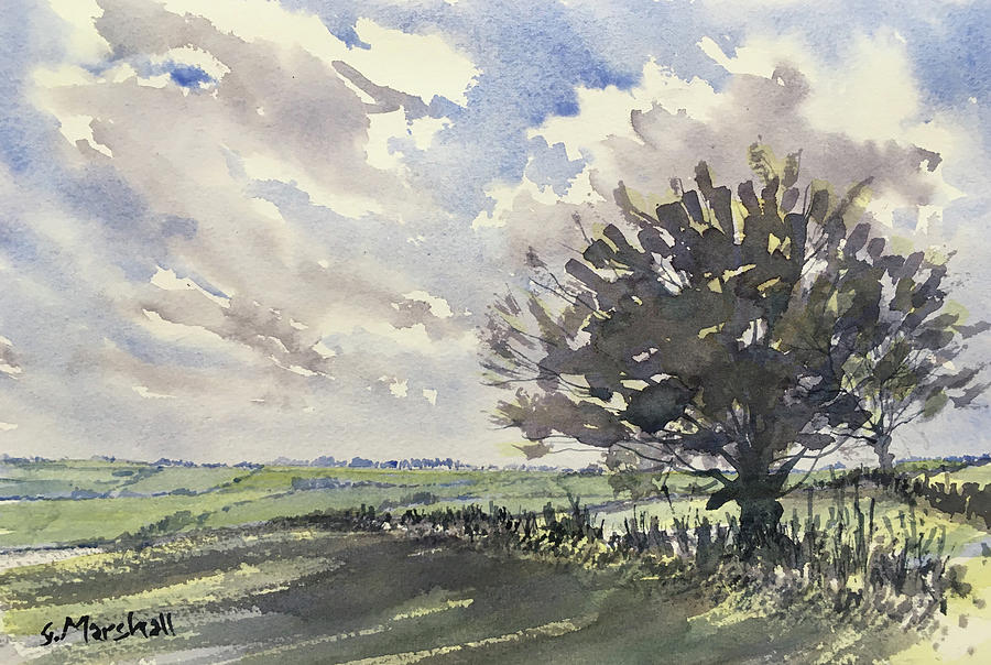 Wolds Balk Painting by Glenn Marshall