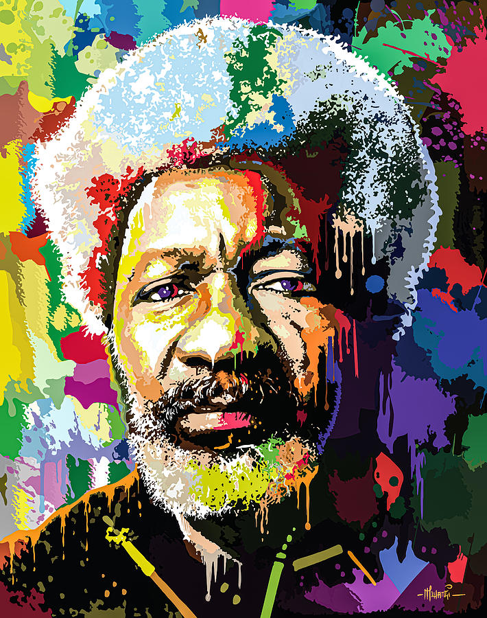 Nelson Mandela Painting - Wole Soyinka by Anthony Mwangi