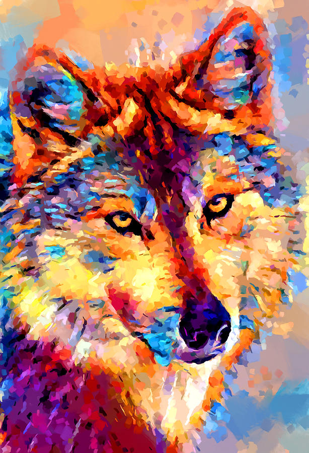 Wolf 5 Painting by Chris Butler