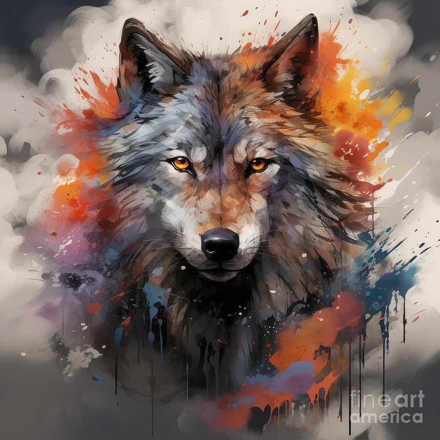 Wolf Artwork - Mystic Wolf Magic Digital Art by BrandwayArt - Fine Art ...