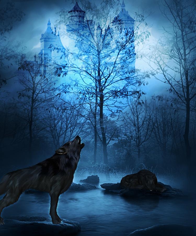 Wolf Castle Digital Art by Brandy Barker Pixels