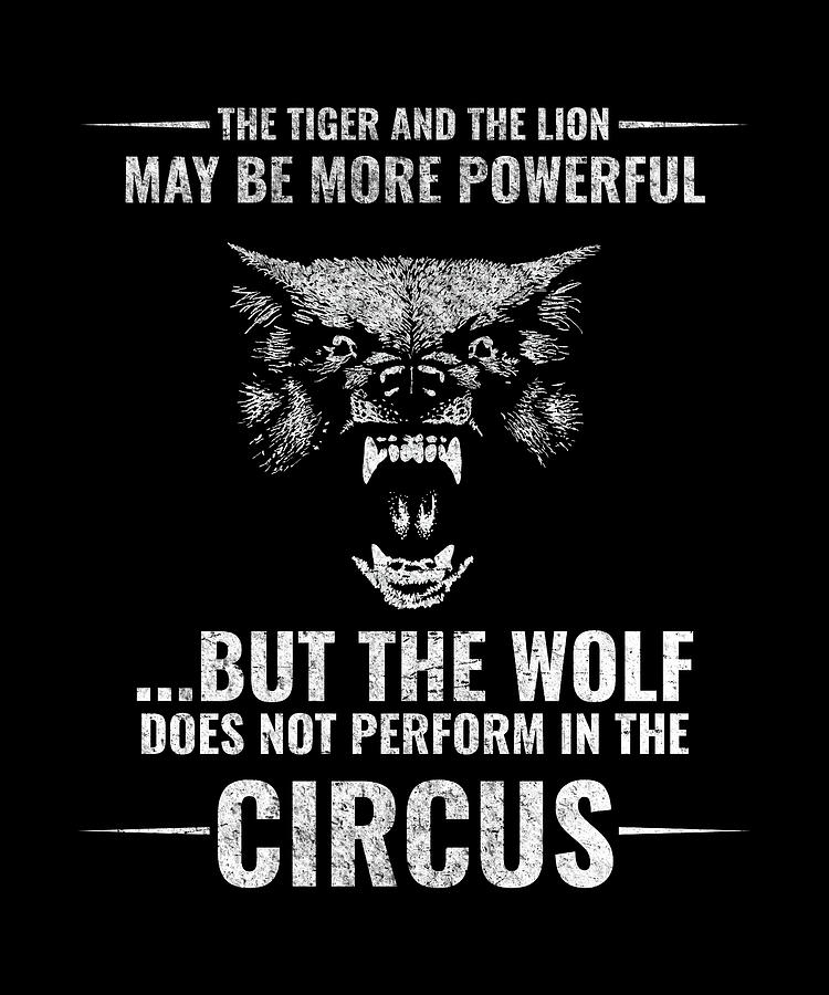 Wolf Circus Wilderness Wildlife Digital Art by Moon Tees - Pixels