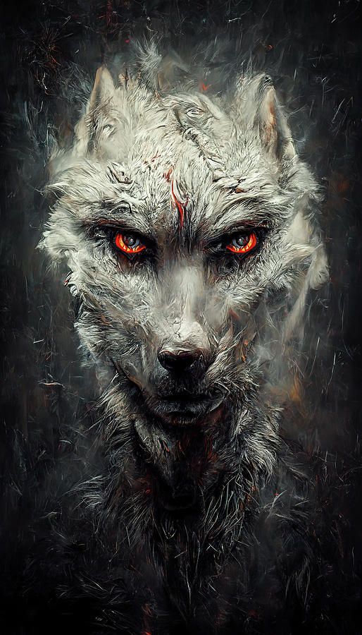 Wolf Fantasy Digital Art by Wes and Dotty Weber