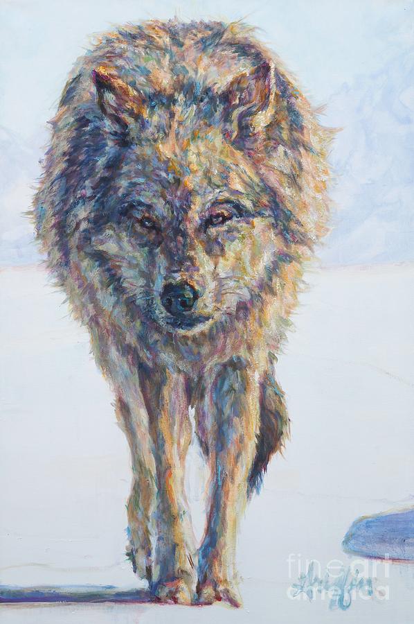 Wolf III Painting by Patricia A Griffin