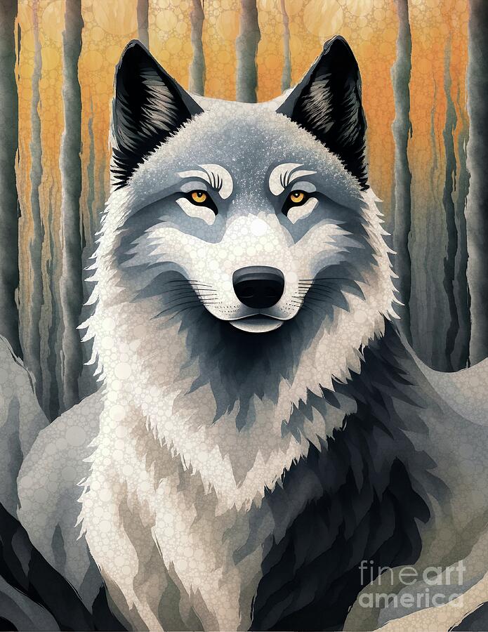 Wolf In The Forest - 5 Digital Art by Philip Preston
