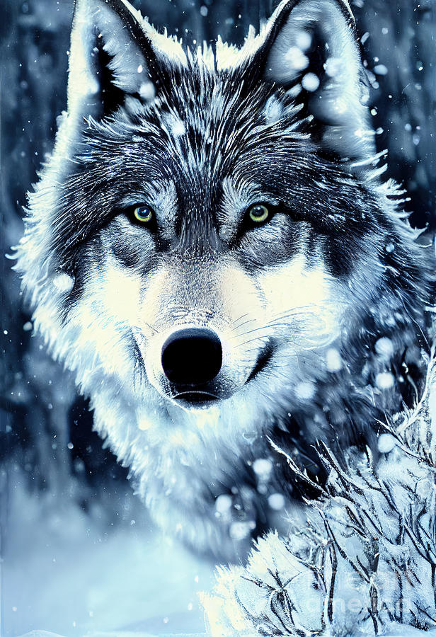 Wolf in the Winter Photograph by Carlos Diaz