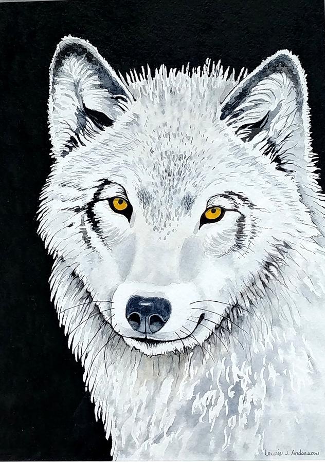 Wolf Painting by Laurie Anderson