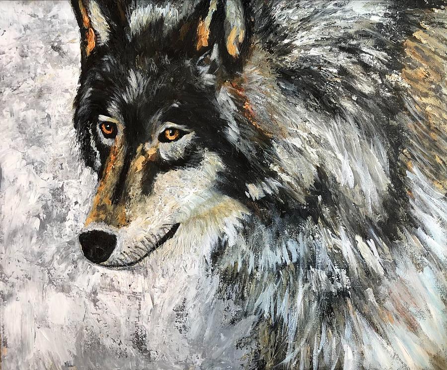 Wolf Painting by Marlaina Faye - Fine Art America