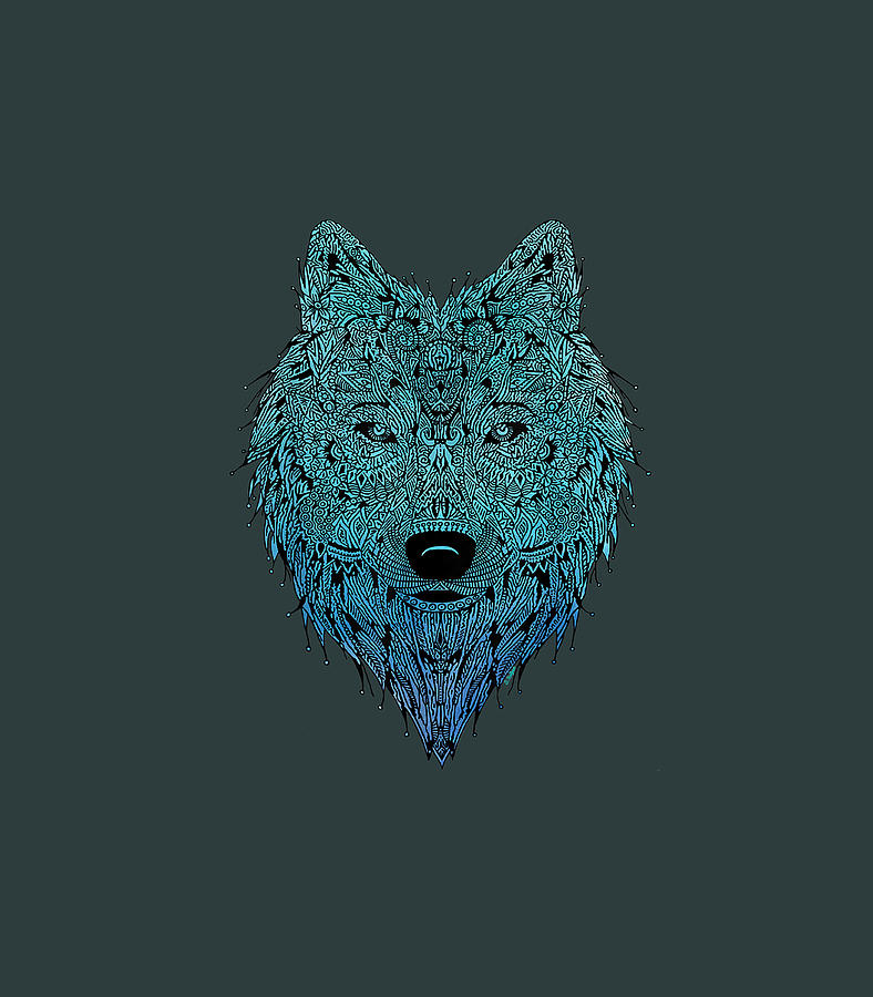 Wolf of the nightky illuminating animal nature Digital Art by Sufyan ...