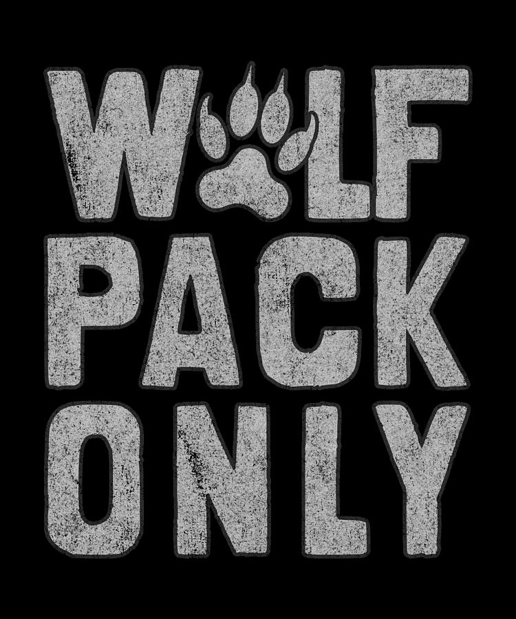 Wolf Pack Only Retro Digital Art by Flippin Sweet Gear