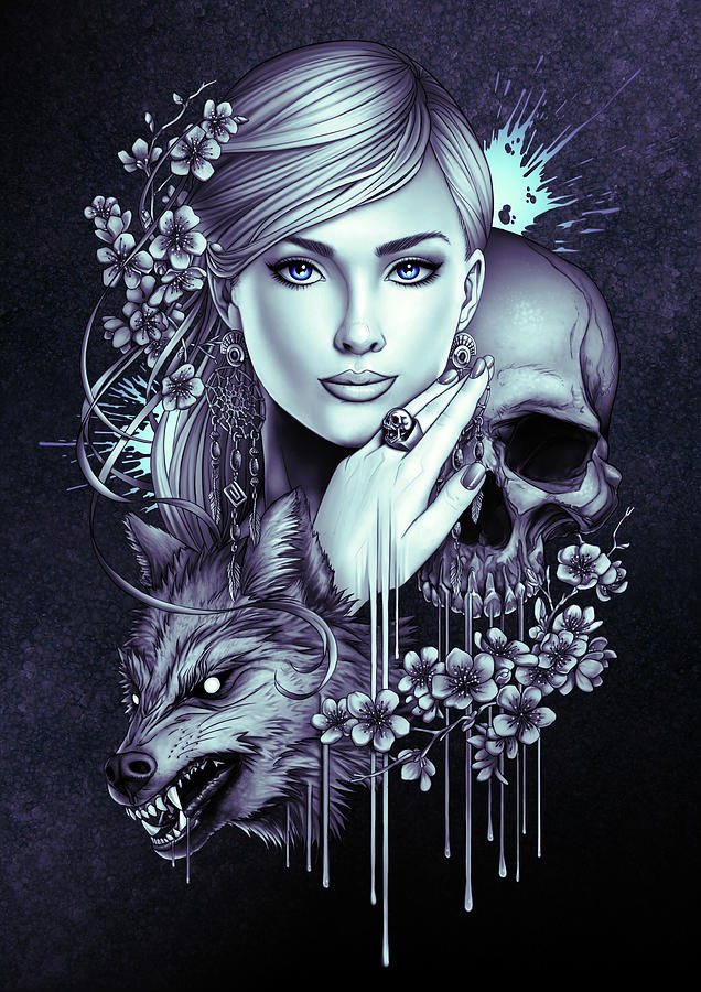 Wolf Skull Art Print by MrAcrylic89 | Society6