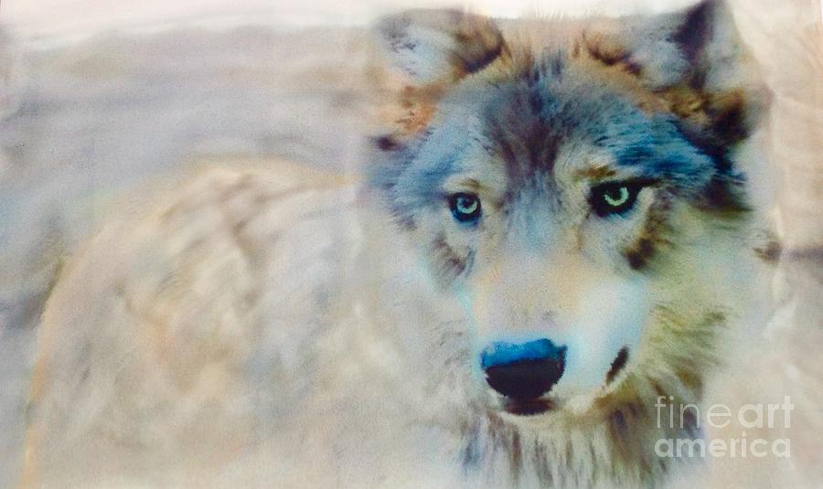 Wolf Song Painting by FeatherStone Studio Julie A Miller