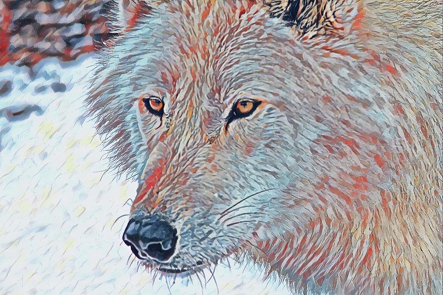 Wolf Spirit Digital Art by Marie Conboy
