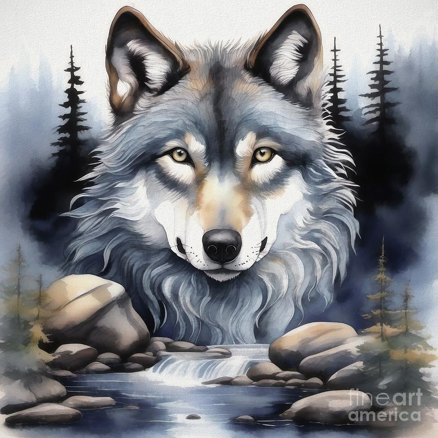 Wolf - Spirit Of The Forest - 02367 Digital Art by Philip Preston