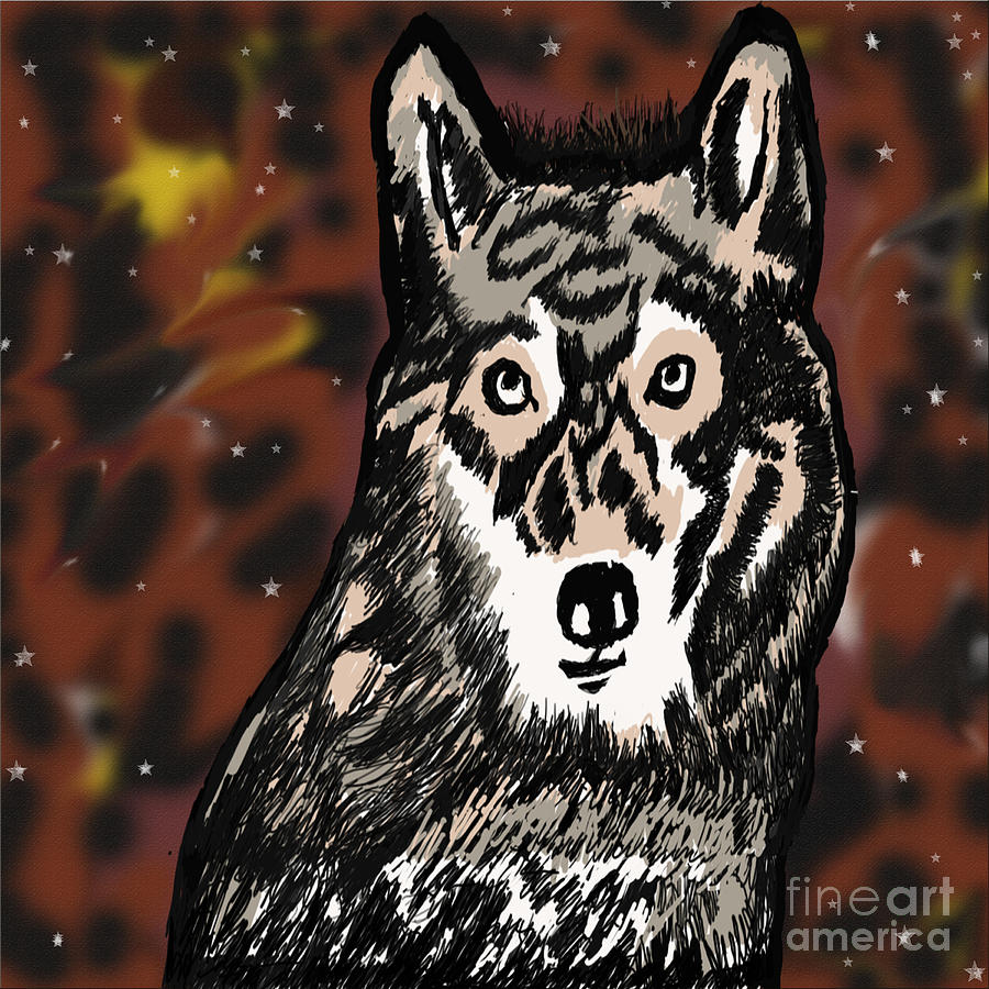 Wolf Spiritual Animal Digital Art