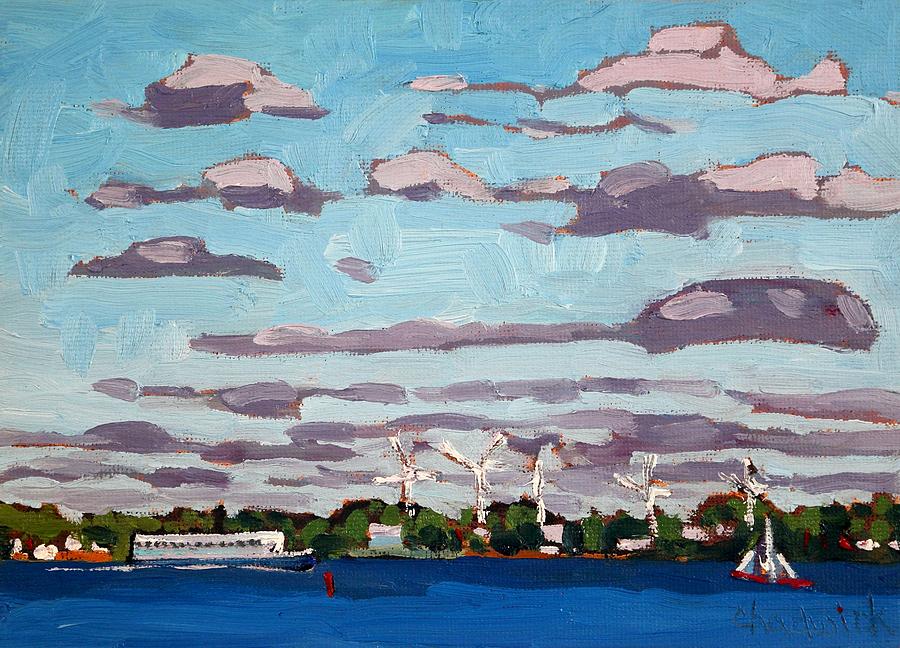 Wolfe Island from Battery Park Painting by Phil Chadwick