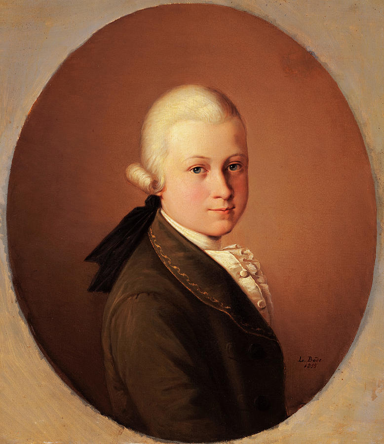 Wolfgang Amadeus Mozart as a Boy Painting by Leopold Bode - Fine Art ...