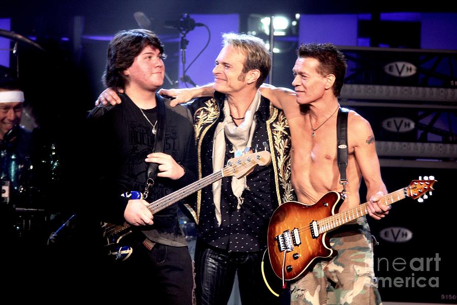 Van Halen Photograph - Wolfgang, David Lee Roth and Eddie Van Halen by Concert Photos