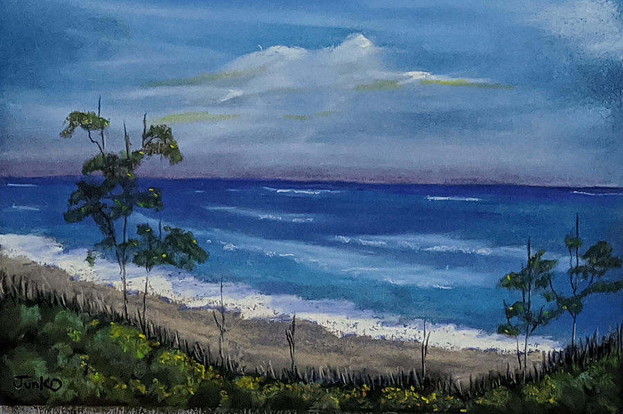 Wollongong Beach Pastel by Junko Schettino - Pixels