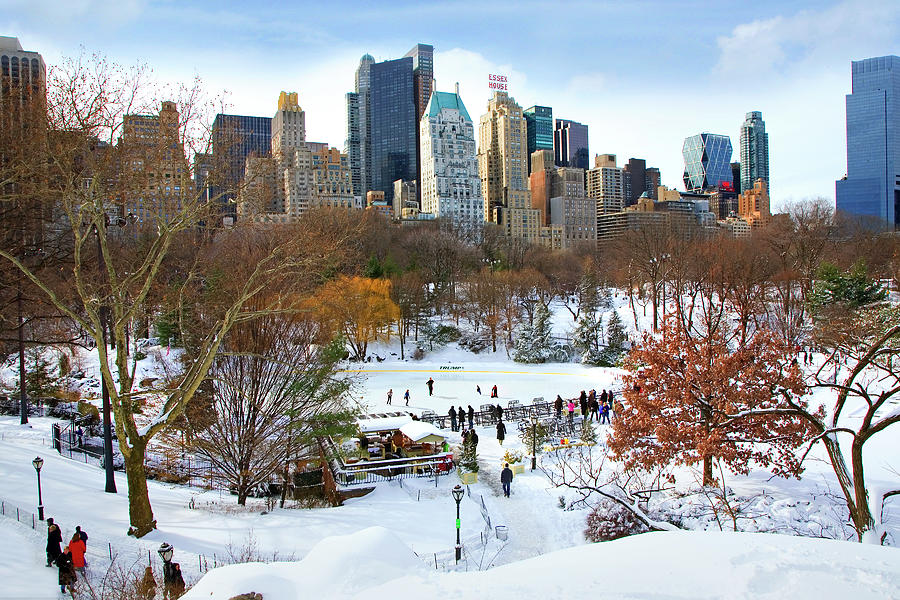 Wolman Rink Central Park Snow New York Fine Art Print Photograph by ...