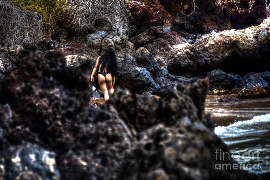 Woman Among the Rocks Photograph by Richard Omura
