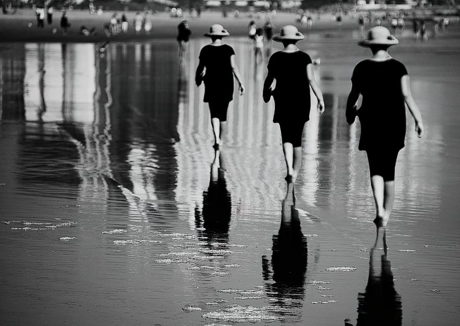 San Diego Photograph - Woman and her clones marching by Claude LeTien