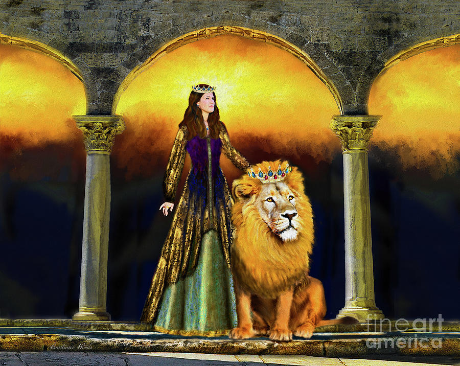 Woman and The Lion  Digital Art by Constance Woods