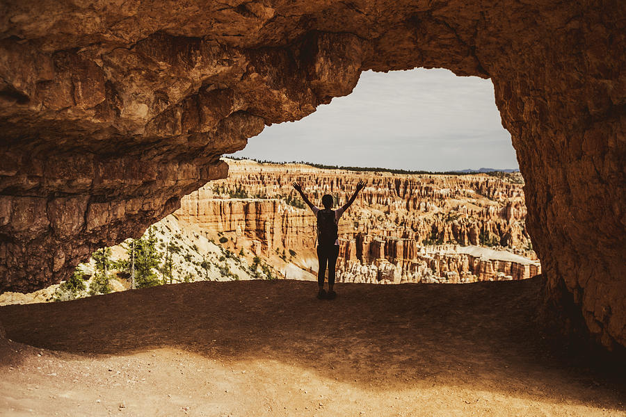 Woman arm raised At Bryce Canyon National Park Photograph by Piola666