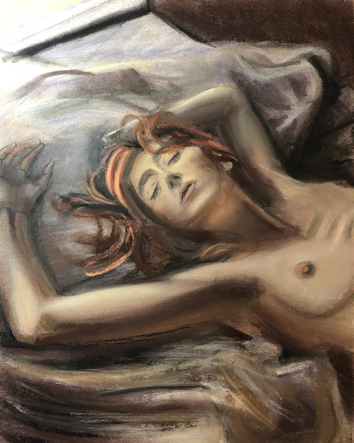 Woman at Dawn Pastel by Denny Morreale
