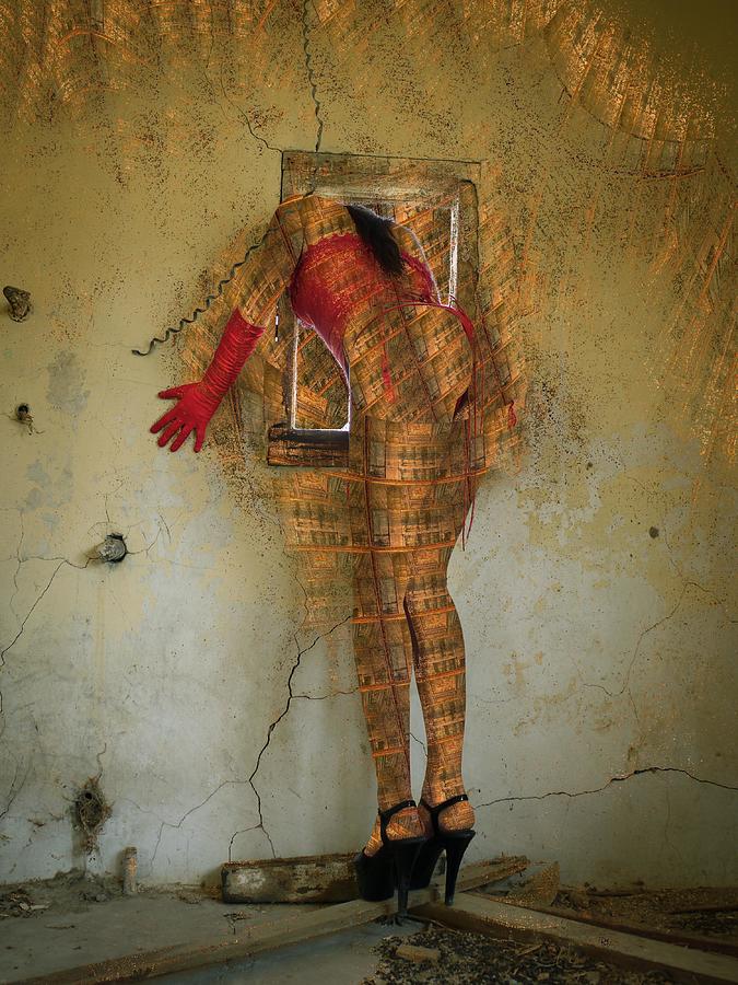 Woman Athtewindow Digital Art by Stephane Poirier