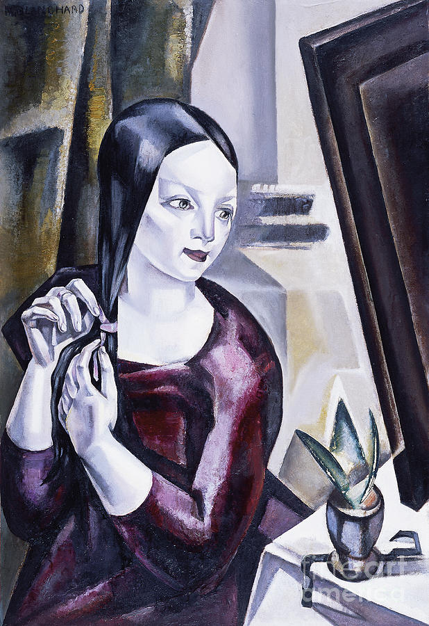 Woman before a mirror, 1922 Painting by Maria Blanchard