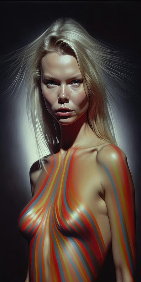 Woman Body Painting 2 Digital Art by Marc Orphanos