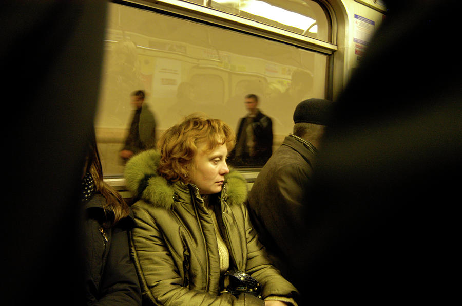 Woman Commuter on the Moscow Subway  Photograph by Robert Dann