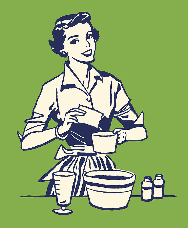 Woman Cooking Drawing by CSA-Archive