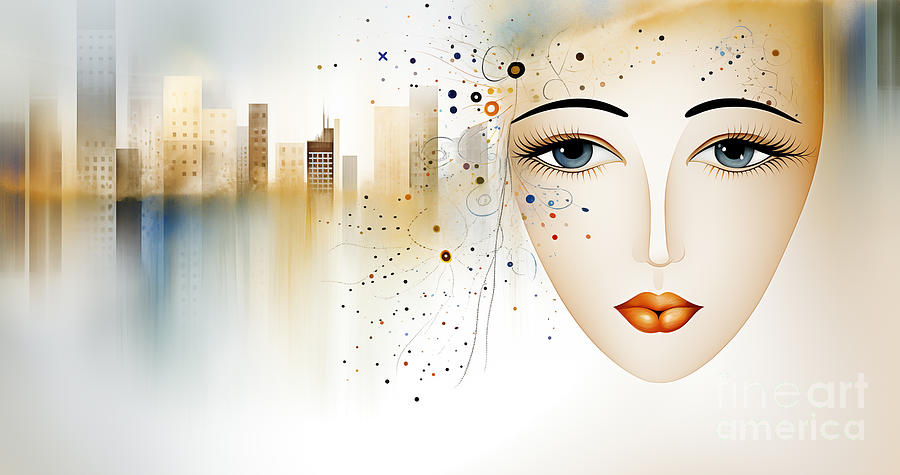 Woman face Digital Art by Odon Czintos