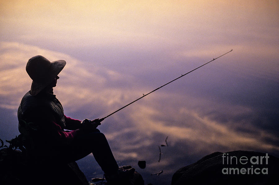 Woman Fishing At Lake Cassidy  Photograph by Jim Corwin