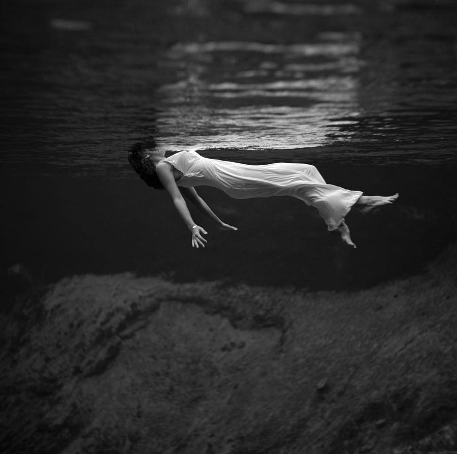Woman Floating In Water - Weeki Wachee Spring - Toni Frissell 1947 Photograph by War Is Hell Store