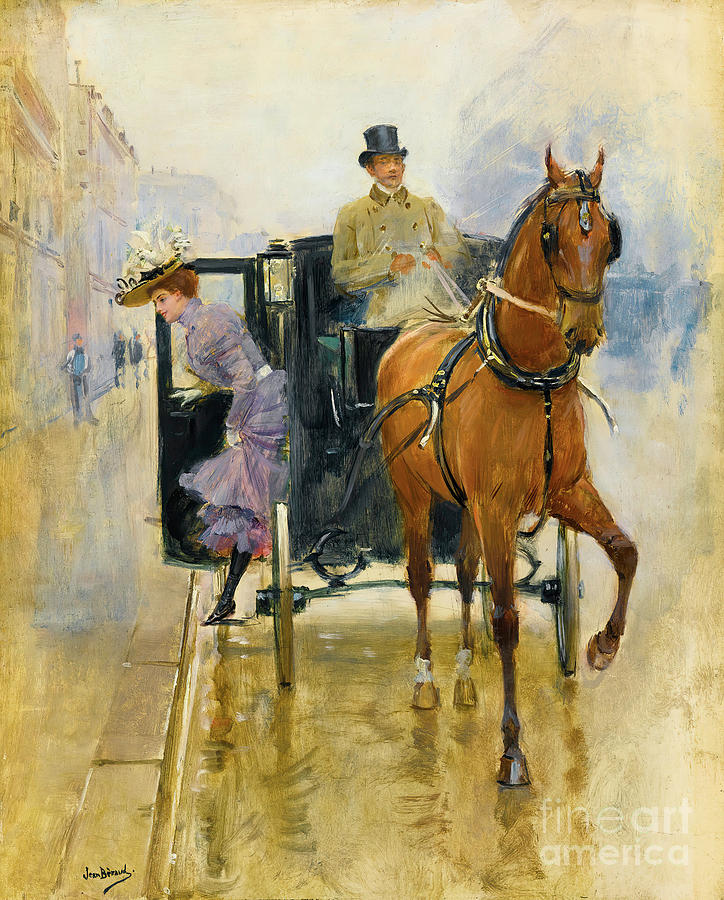 Woman Getting Out of a Carriage by Jean Beraud  Photograph by Carlos Diaz