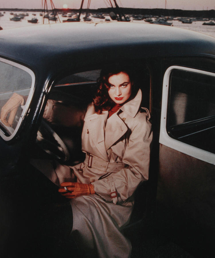 Woman in a Trenchcoat 1989 Photograph by Steve Ladner