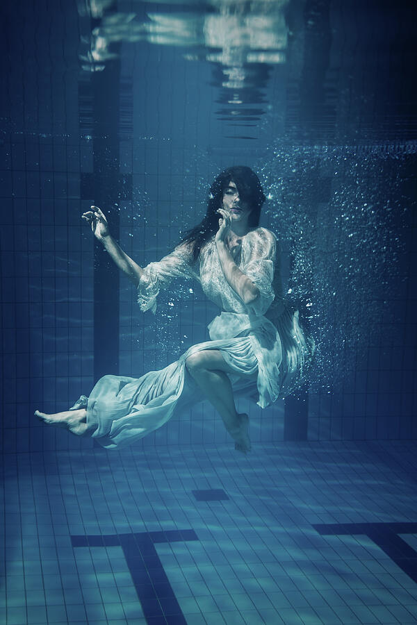Woman In Beautiful Dress Underwater Photograph By Anatoliy Yk Pixels