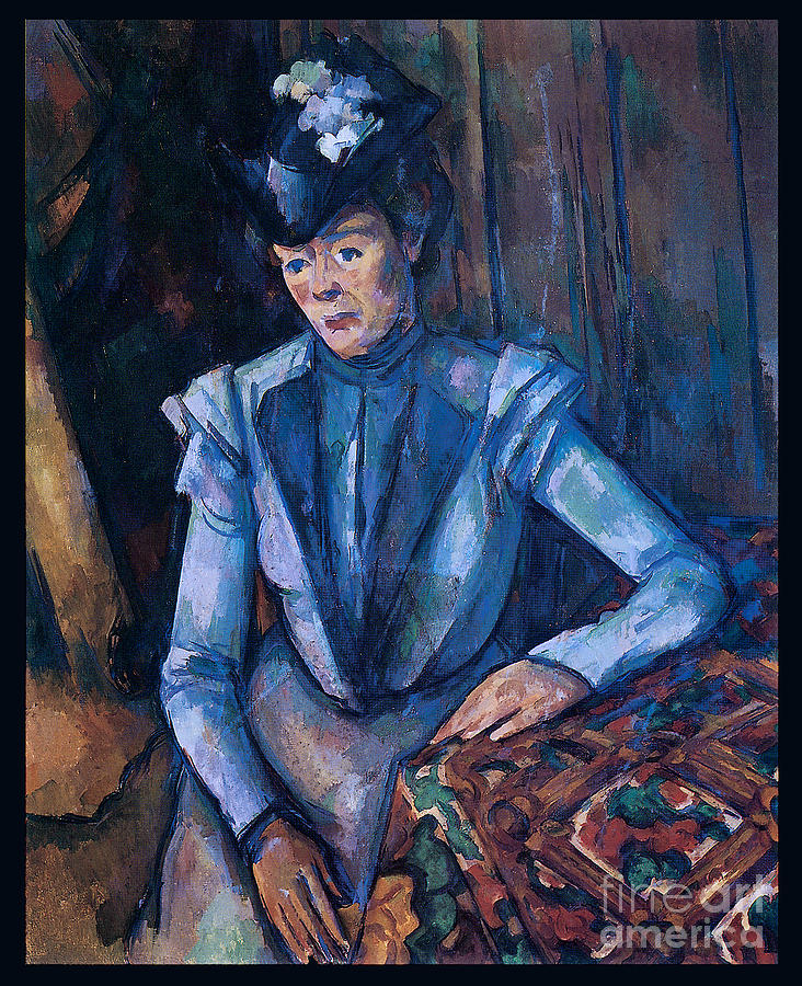Woman in Blue 1900 Painting by Paul Cezanne