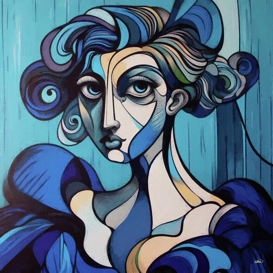 Woman in Blue - DWP1700959 Painting by Dean Wittle - Fine Art America