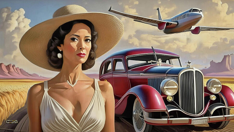 Woman In Desert Digital Art by Chuck Staley Woman In Desert Digital Art by Chuck Staley