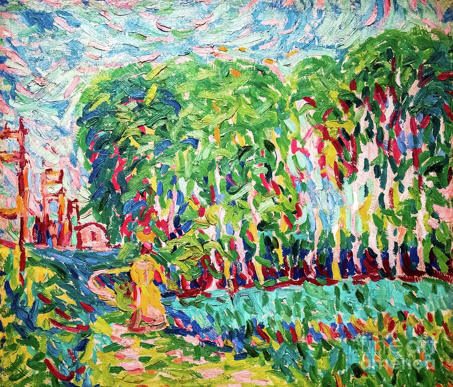 Woman in Front of Birch Trees by Ernst Ludwig Kirchner 1907 Painting by Ernst Kirchner
