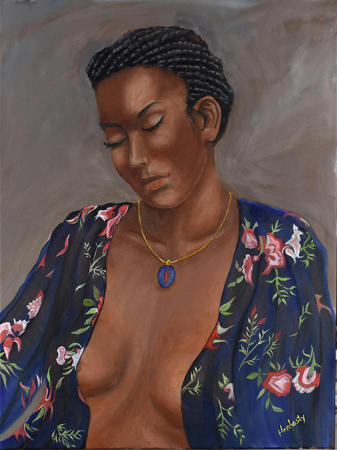 Woman in Kimono Painting by David Hardesty